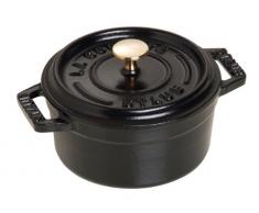 STAUB Minis Cocotte Redonda, Hierro Fundido, Negro Mate, 10 cm