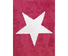Aratextil Estela Alfombra Infantil, Algodón, Magenta, 120x160 cm