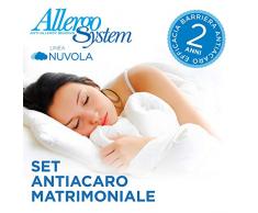 Allergosystem - Juego antiÃ¡caros Compuesto de cubrecolchÃ³n con Cremallera para Cama de Matrimonio, 170 x 200 x 20 cm y 2 Fundas de Almohada, 50 x 80 cm, poliÃ©ster