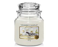 Yankee Candle 410 g Vainilla Vela en Jarra Mediana, Blanco, Frasco