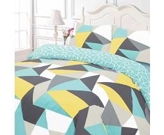 Dreamscene Funky formas funda de edredón juego de ropa de cama, multicolor â doble