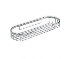 TATAY 6605600 - Krom Cesta organizadora de ducha ovalada de acero inoxiable, soporta hasta 5 kg, 11x4x30 cm