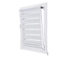 Estores Basic - Estor Noche y DÃ­a, Estor Enrollable instalaciÃ³n sin Tornillos, Ideal para Puertas abatibles, Blanco, 45 x 180cm
