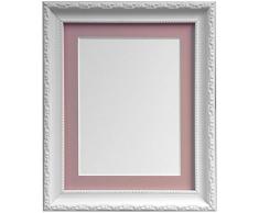 Frames by Post Marco de Fotos, Estilo Shabby Chic, plástico, Blanco, 45 x 30 cm Image Size 14 x 8 Inches