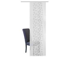 Home Fashion Cortina corredera Jacquard, poliÃ©ster, Blanco, 245 x 57 cm