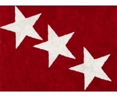 Aratextil Europa Alfombra Infantil, Algodón, Rojo, 120x160 cm
