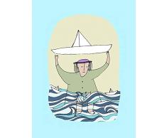 Komar Wandbild Von Paper Ship | Poster, Bild, Wohnzimmer, Schlafzimmer, Dekoration, Kunstdruck | ohne Rahmen | P103-30x40 fotomural, carbÃ³n