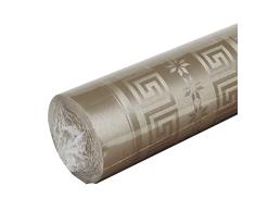 Pro Nappe - Ref R485050I - Mantel de Papel Damasco desechable en Rollo 50 M de Largo X 1,20 M de Ancho - Color Topo - Papel Damasco con Estampado Universal Chic y clÃ¡sico