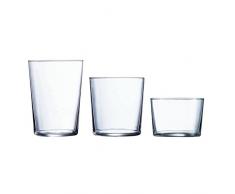 Luminarc Gorbea Set de 18 Vasos de Vidrio, (6 Sidra, 6 Pinta, 6 chiquito), Sodo, 53 cl + 36cl + 23cl