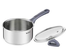 Tefal Daily Cook - Base reforzada, aptas para todo tipo de cocinas incluido inducciÃ³n, gran conductividad y resistencia con materiales reciclados, Cazo de acero inoxidable de 18 cm, 2.1 Litro
