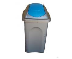 Asekible - Papelera 30l. tapa basculante azul