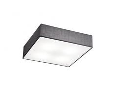 Trio 603800487 - Plafón LED cuadrado, IP20, E27, 60 W, 230 V, color níquel mate