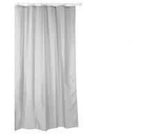 Tatay 5520002 Cortina de baño de Polyester, Incluye Anillas, Gris, 140 x 200 cm