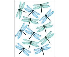 Plage 150416Â Electrostatic Pegatina LibÃ©lula, plÃ¡stico, Colorful, 29,7Â x 0,1Â x 21Â cm