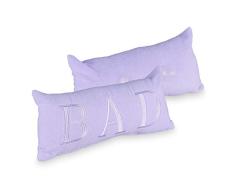 Relaxdays Almohada BaÃ±era, CojÃ­n BaÃ±o, Reposacabezas Ventosas, Almohadilla Viaje, PoliÃ©ster, 1 Ud, 18 x 37 x 12 cm, Lila