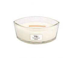WoodWick Ellipse Vela AromÃ¡tica, Blanco (White Teak), 453g