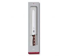 Victorinox Wood Cuchillo de pan de 21 cm en embalaje de regalo, de madera de arce modificada, con filo dentado