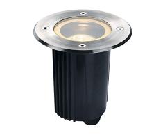Slv Acero Inoxidable luminaria DASAR 80 / Foco para terraza, proyector empotrable, jardÃn, lámpara de Suelo para Exteriores / GU10 IP67 35 W
