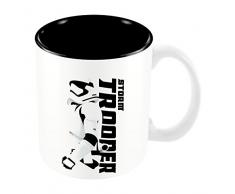 SD toys Taza Diseño Stormtrooper Perfil Star Wars Ep7, Cerámica, Blanco/Negro, 9x11x12 cm