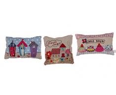 Sukima Decor Patchwork, Cojín, Multicolor, 25 x 25 x 15 cm