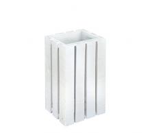 Decowood Handmade Natural Papelera, Madera, Beige, 30.5x26.5x49 cm