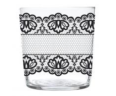 Excelsa Encaje Vaso Agua cl 37, Cristal, Transparente, 8.5Â x 8.5Â x 9Â cm