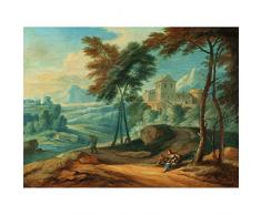 Boudewyns Mountainous Landscape Art Print Canvas Premium Wall Decor Poster Mural MontaÃ±a Paisaje pared PÃ³ster