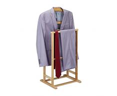 Relaxdays GalÃ¡n de Noche, Colgador de Ropa BambÃº, Dama y VarÃ³n, Perchero Burro Dormitorio, 98,5 x 47 x 36 cm, Natural