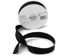 Inastri - Cinta bies de satén de Acetato, 25/5/ 5 mm, Color Negro 2054