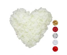 Relaxdays Pétalos de Rosa, Pack de 3000, Flores Artificiales, Decoración Boda, San ValentÃn, Tela, 5x5cm, Color Champán
