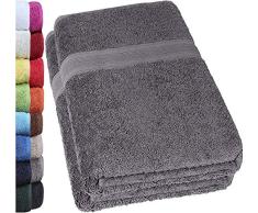 NatureMark Toalla de Sauna, Cotton, Gris, 80x200cm, 2