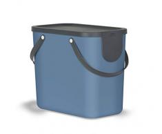 Sundis Albula Cubo de Basura Apilable para el Reciclaje en la Cocina, Azul, 25 L