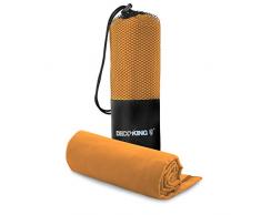DecoKing Juego de 2 Toallas 30x50 cm de Microfibra Muchos Colores Naranja Ekea