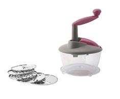 Jata AC52 - Mandolina, Cortador con Bol, 5 Discos Acero Inoxidable, Capacidad 2 litros, FÃ¡cil Limpieza, Apto Lavavajillas
