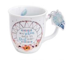 GRUSS & CO Taza con diseÃ±o de atrapasueÃ±os, porcelana, 40 cl, regalo para novia, colega, educadora | 45692
