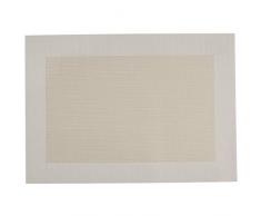 Levivo SET108505C - Set de 4 manteles Individuales de Tejido de Fácil Cuidado, Beige