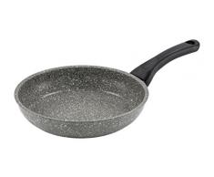 Barazzoni - Sartén de Aluminio de Efecto Piedra con Revestimiento de Marmotech y Base de inducción (diámetro de 20 cm), Color Gris
