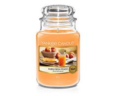 Yankee Candle Vela, melocotón fresco de granja, grande