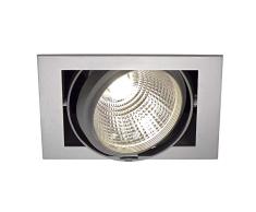 SLV Gris Square DL 195 / Foco, luz de inundación, proyector Techo, luminaria empotrable led, iluminación de Interior / G12 70 W