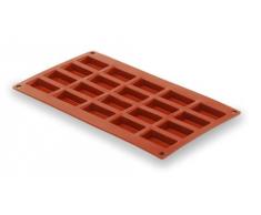 Lacor - 66825 - Molde Rectangulo 20 Cavidades Silicona - Rojo