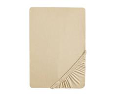 Biberna 2744/547/046 - Sábana bajera ajustable elástica, franela 100% algodón, ultrasuave e extensible, para una cama de niño de 60 x 120 cm, hasta 70 x 140 cm, color masilla
