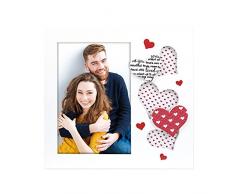 ZEP Arisa - Marco de Fotos (Madera, 19 x 1,5 x 18 cm), Color Blanco