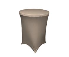 LA Linen Cubierta Redonda para Mesa de cÃ³ctel Alta de Bar, Microfibra, poliÃ©ster/Licra, Gris Claro, 36 x 42 Pulgadas