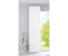 Gardinenbox Milano 203571 Cortina Opaca, Panel japonés, Terciopelo, 245 x 60 cm, Color Blanco