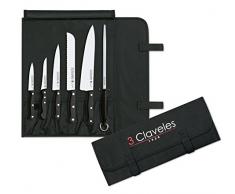 3 Claveles Juego, 5 Cuchillos + Chaira + Estuche de Transporte, LÃ­nea Uniblock, Acero Inoxidable, Negro, 0 cm