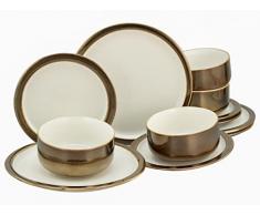 CreaTable, 23591 Modern Industrial - Vajilla (12 piezas), color blanco