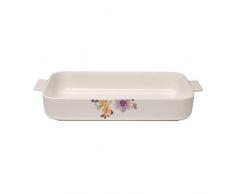Villeroy & Boch Mariefleur Basic Molde para horno, 34x24 cm, Porcelana Premium, Blanco/Colorido