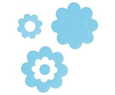 Sealskin Alfombra de BaÃ±o Antideslizante Autoadhesivo, 13.5 x 13.5 x 0.2 cm, PVC, Azul Pastel, 7 piezas