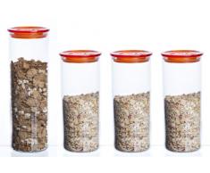 Bohemia Cristal - Tarros para conservar alimentos (4 unidades)