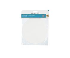 Kitchencraft antiadherente protección contra la grasa para hornear papel de pergamino 20 cm (8 ) – redonda (lote de 100), papel, blanco, 20 x 20 x 0,1 cm